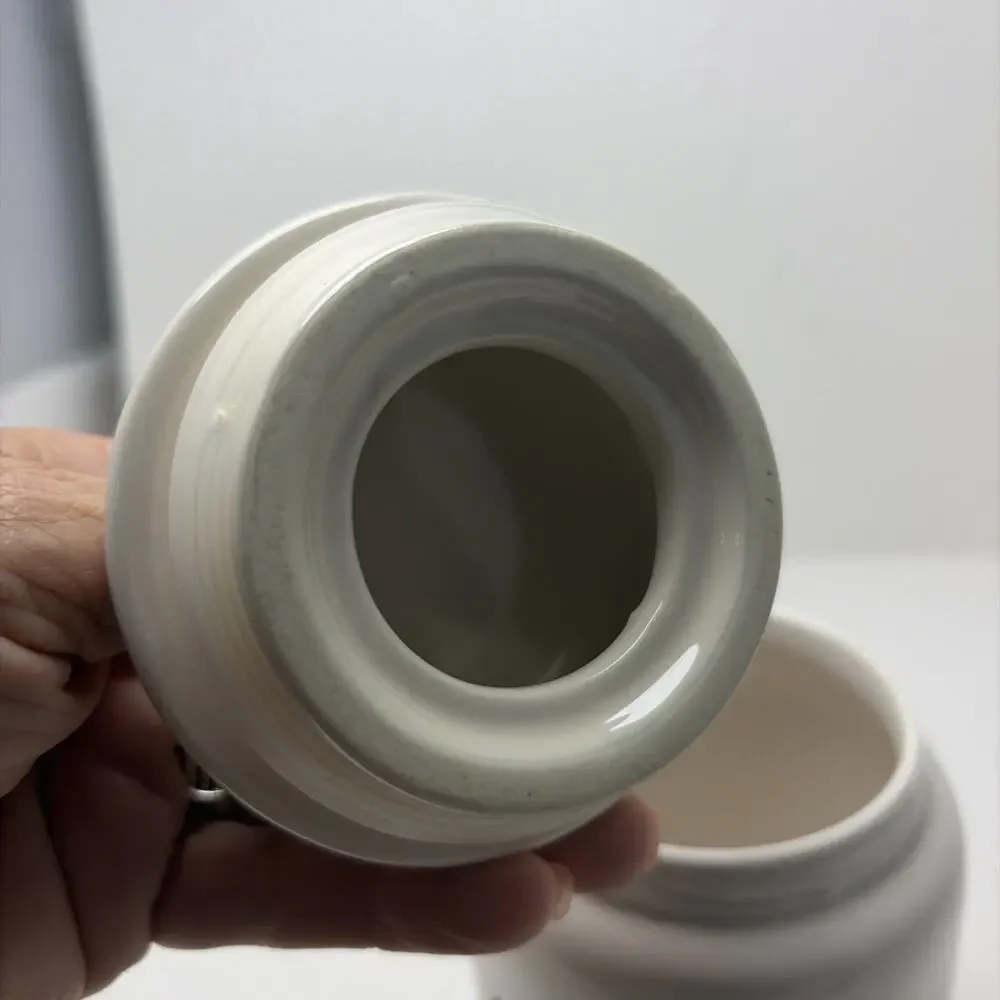 RAE DUNN Sweets Canister Jar White Ceramic Container